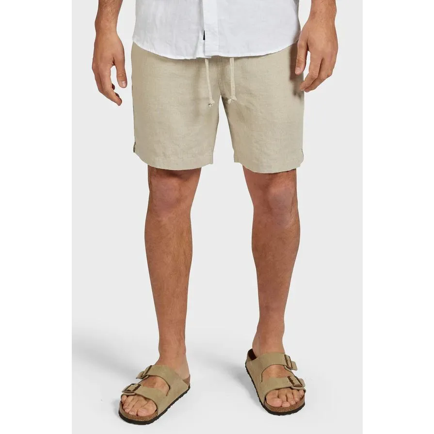 Academy Brand Men's Riviera Linen Shorts - Oatmeal
