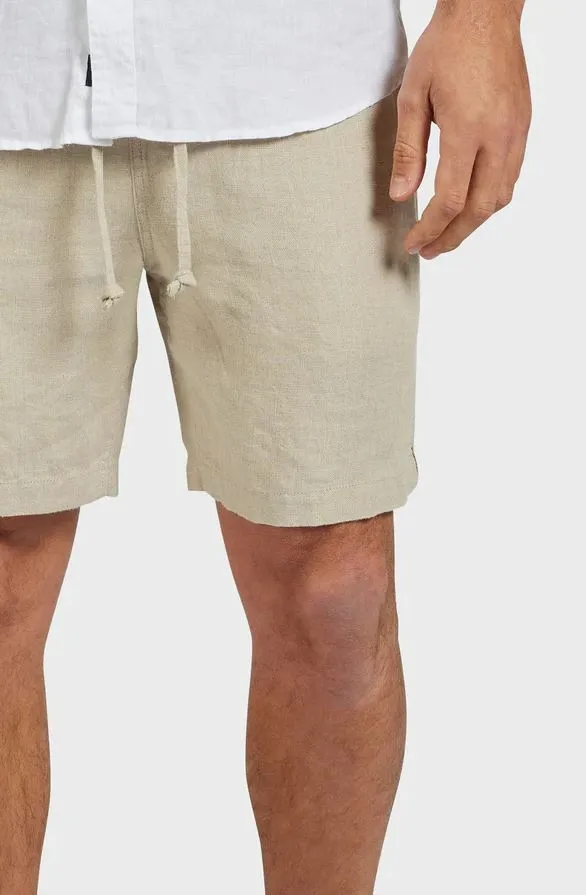 Academy Brand Men's Riviera Linen Shorts - Oatmeal