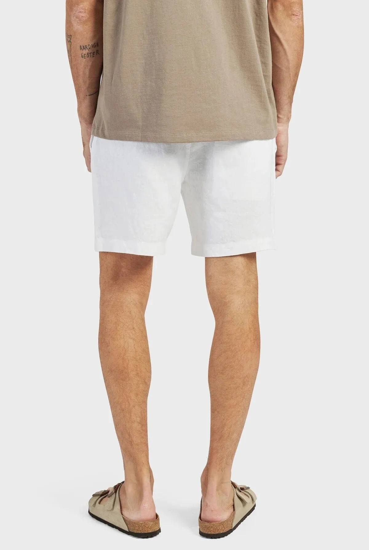 Academy Brand Men's Riviera Linen Shorts - White