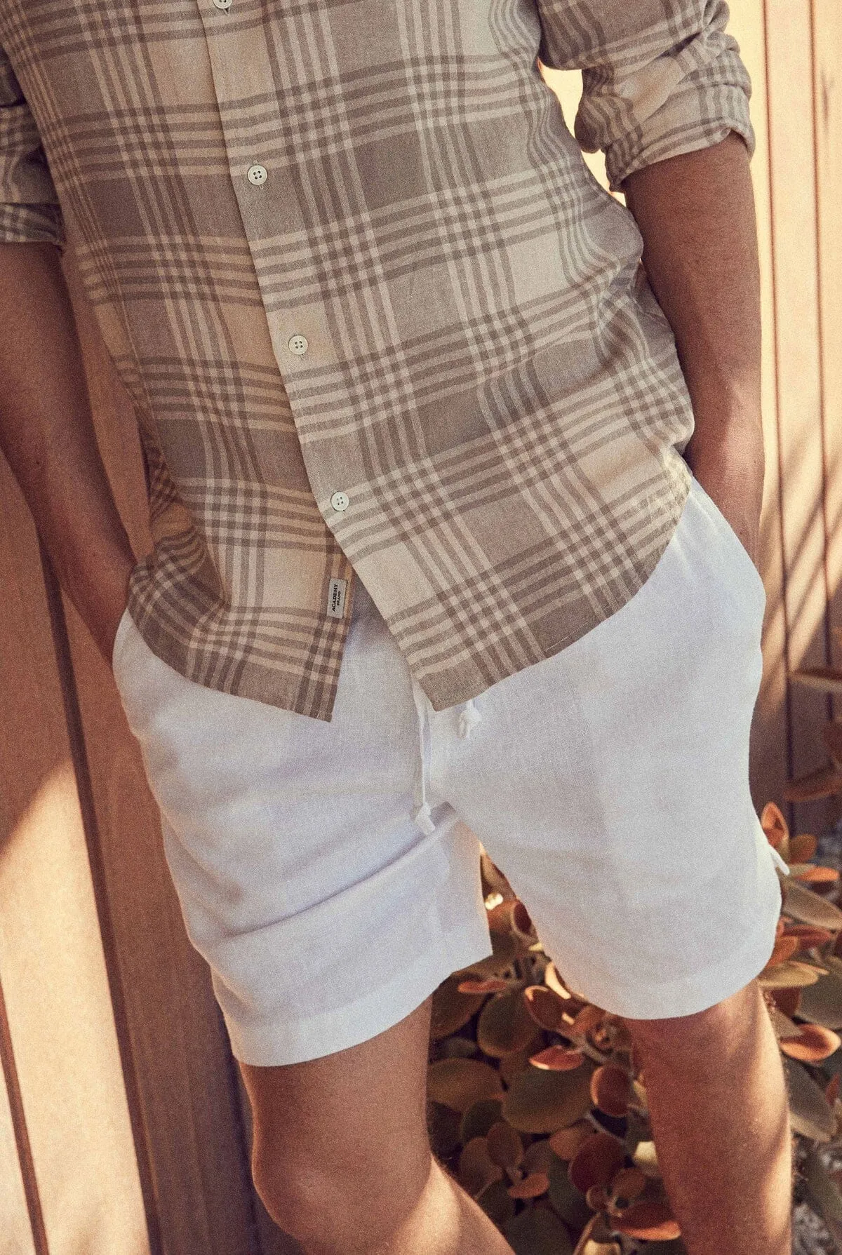 Academy Brand Men's Riviera Linen Shorts - White