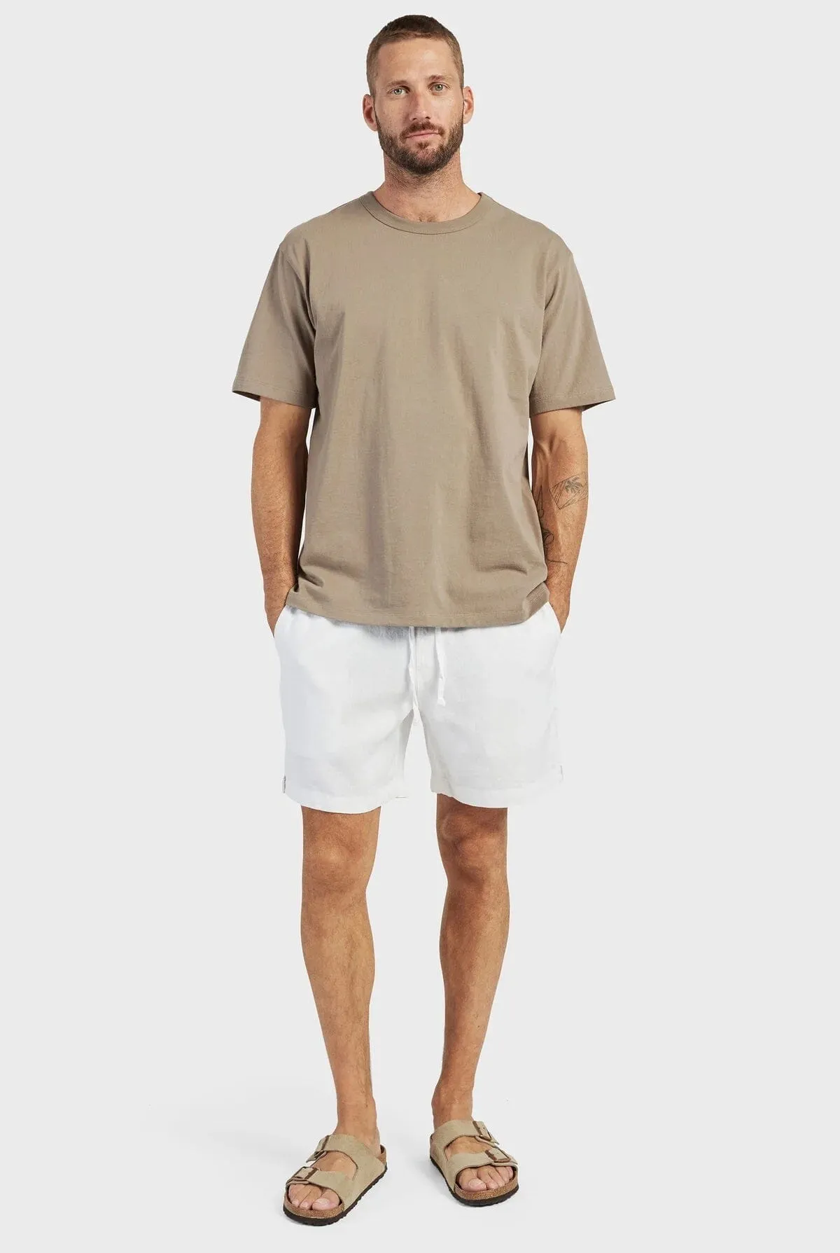 Academy Brand Men's Riviera Linen Shorts - White