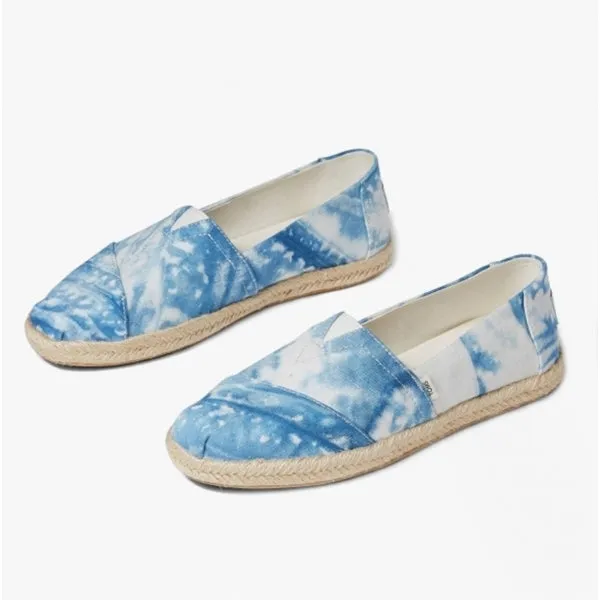 ALPARGATA ROPE Ladies Cotton Slip-On Shoes Blue