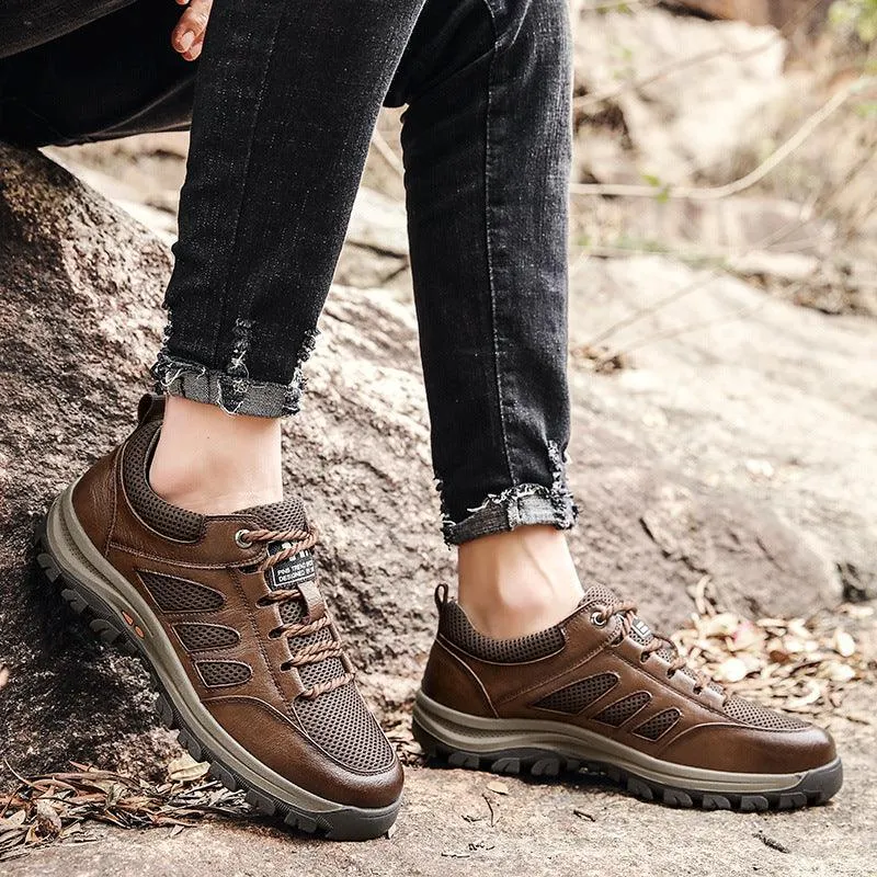 Breathable Casual Leather Shoes Men's Comfortable Sports
