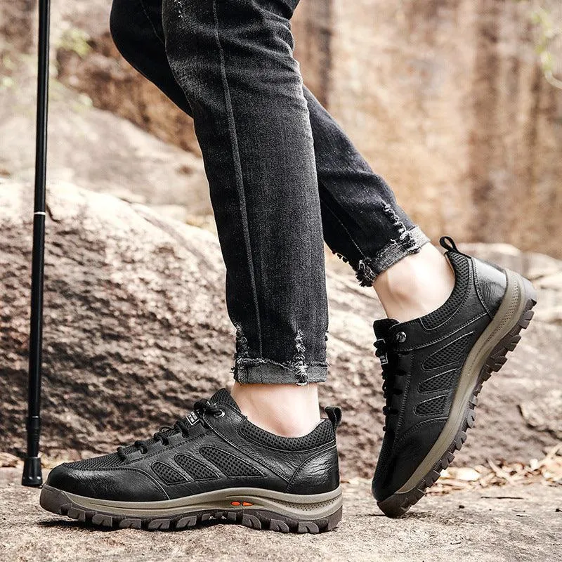 Breathable Casual Leather Shoes Men's Comfortable Sports