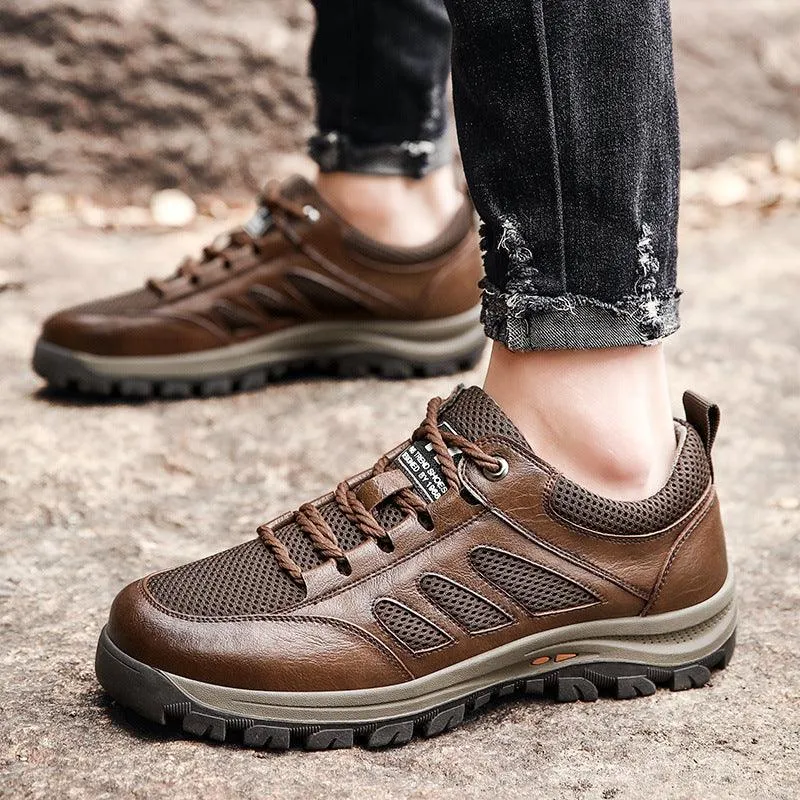 Breathable Casual Leather Shoes Men's Comfortable Sports