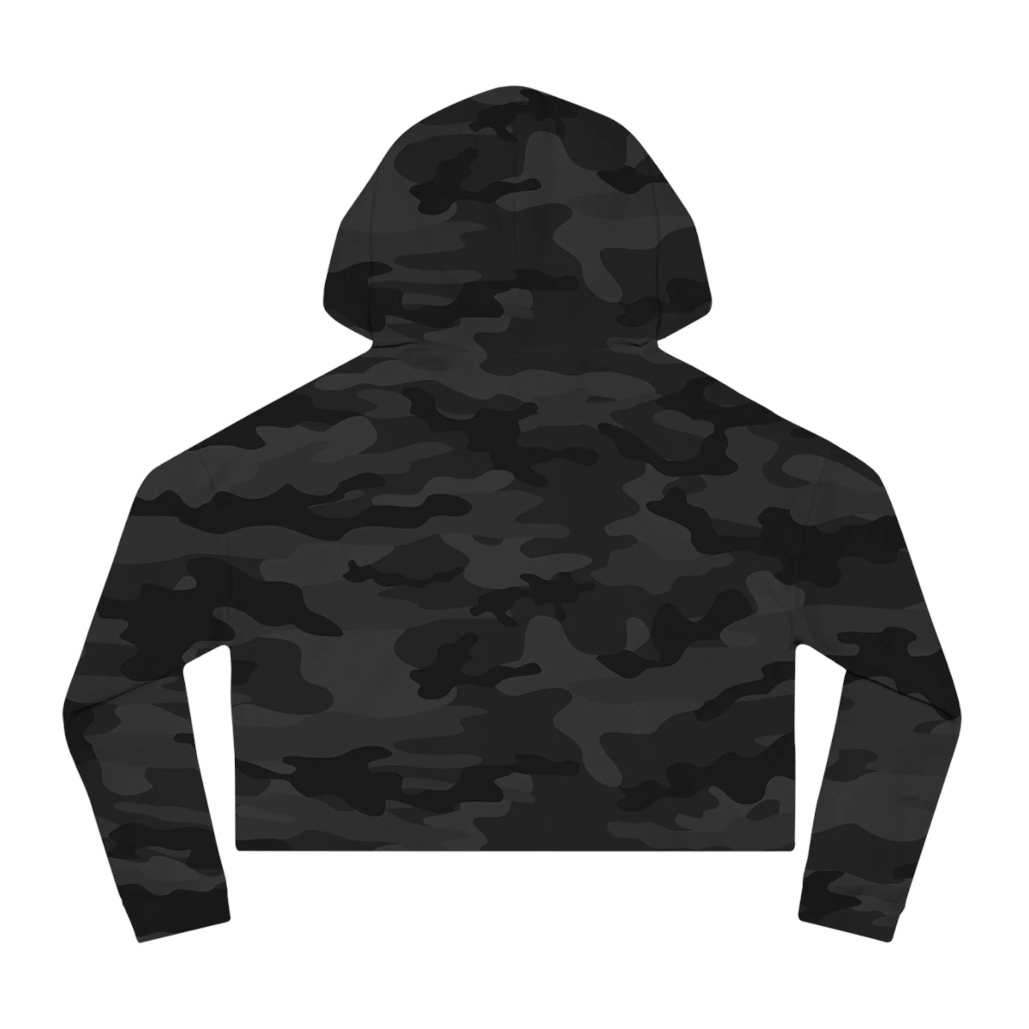 Chevy Bowtie Camo Women's Cropped Hoodie Personalized Sweatshirt, Gift Idea for Chevrolet Enthusiasts and Car Lovers, Relaxed Fit, Adjustable Drawcord Hood