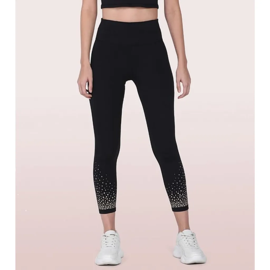 ENAMOR-E040 HUGGED LEGGING | DRY FIT PRINTED LEGGINGS