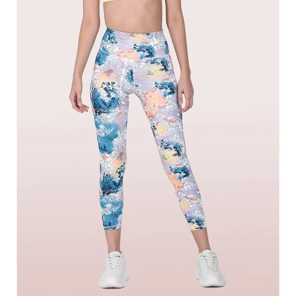 ENAMOR-E040 HUGGED LEGGING | DRY FIT PRINTED LEGGINGS
