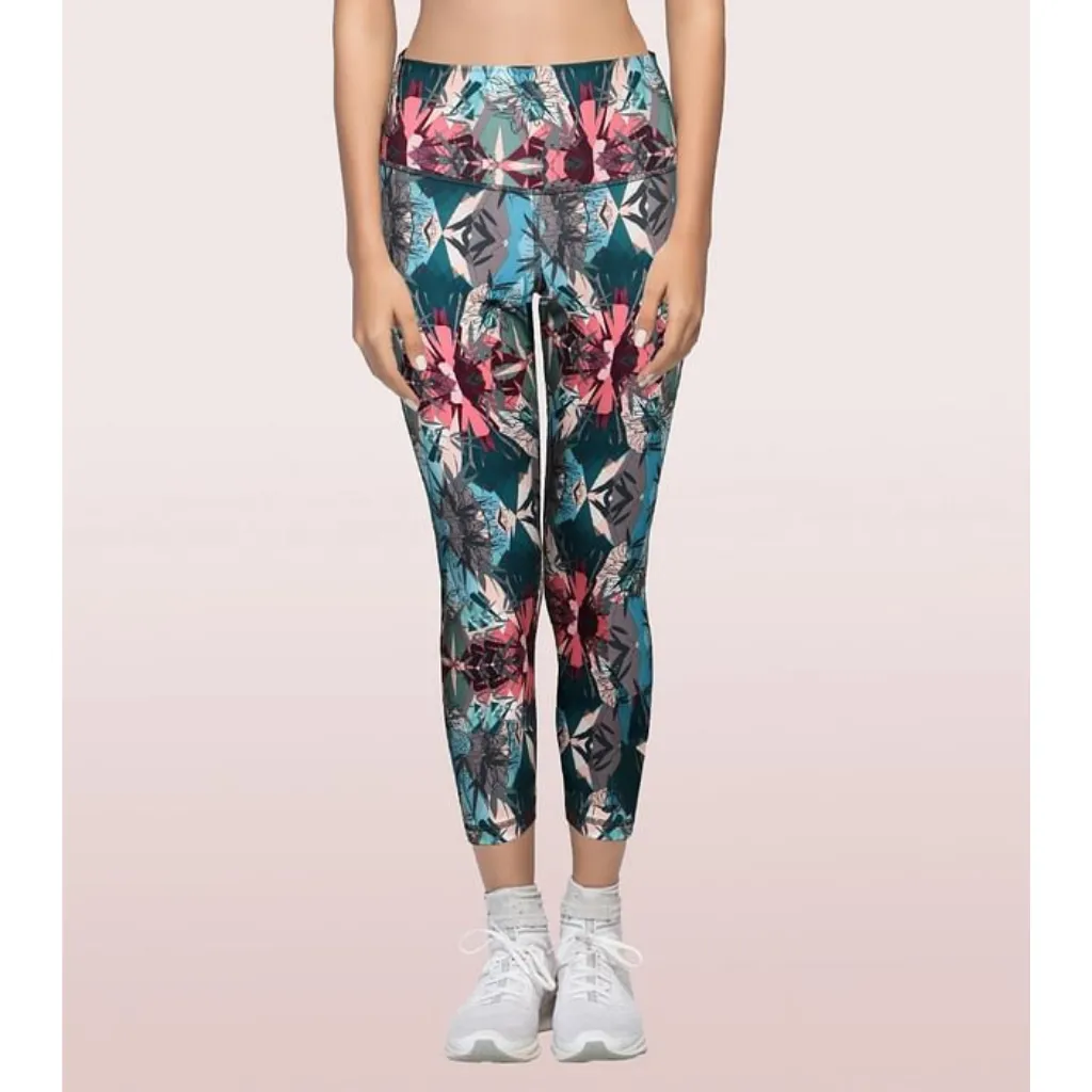 ENAMOR-E040 HUGGED LEGGING | DRY FIT PRINTED LEGGINGS