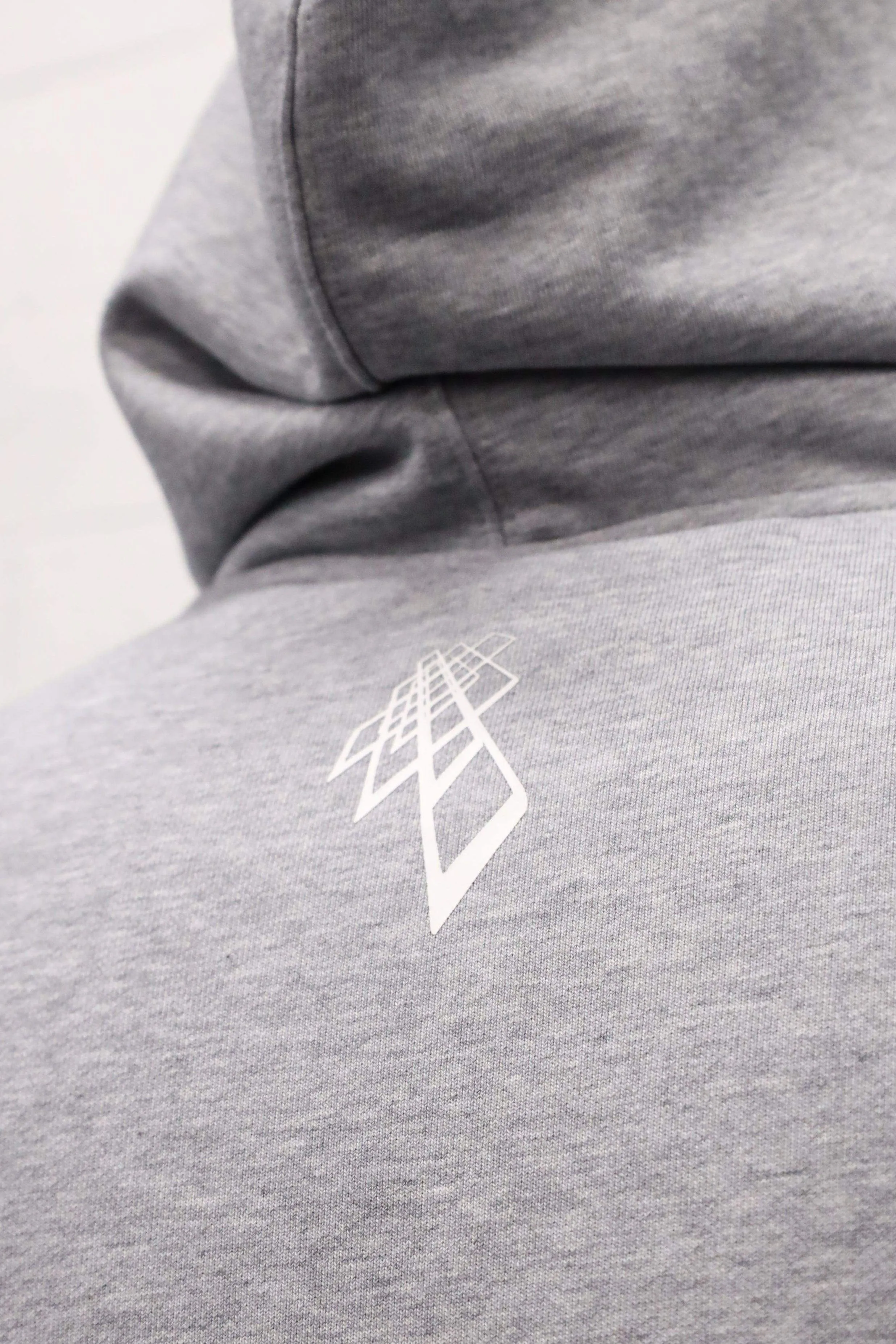 French Terry Classic Zip-Up Hoodie - Light Gray