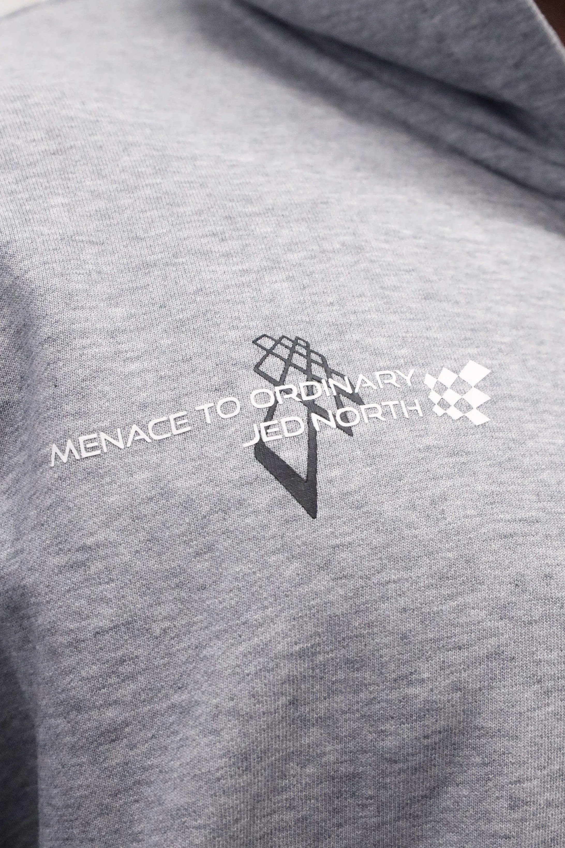 French Terry Classic Zip-Up Hoodie - Light Gray