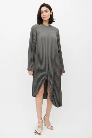 Grey Filla Pleated Dress