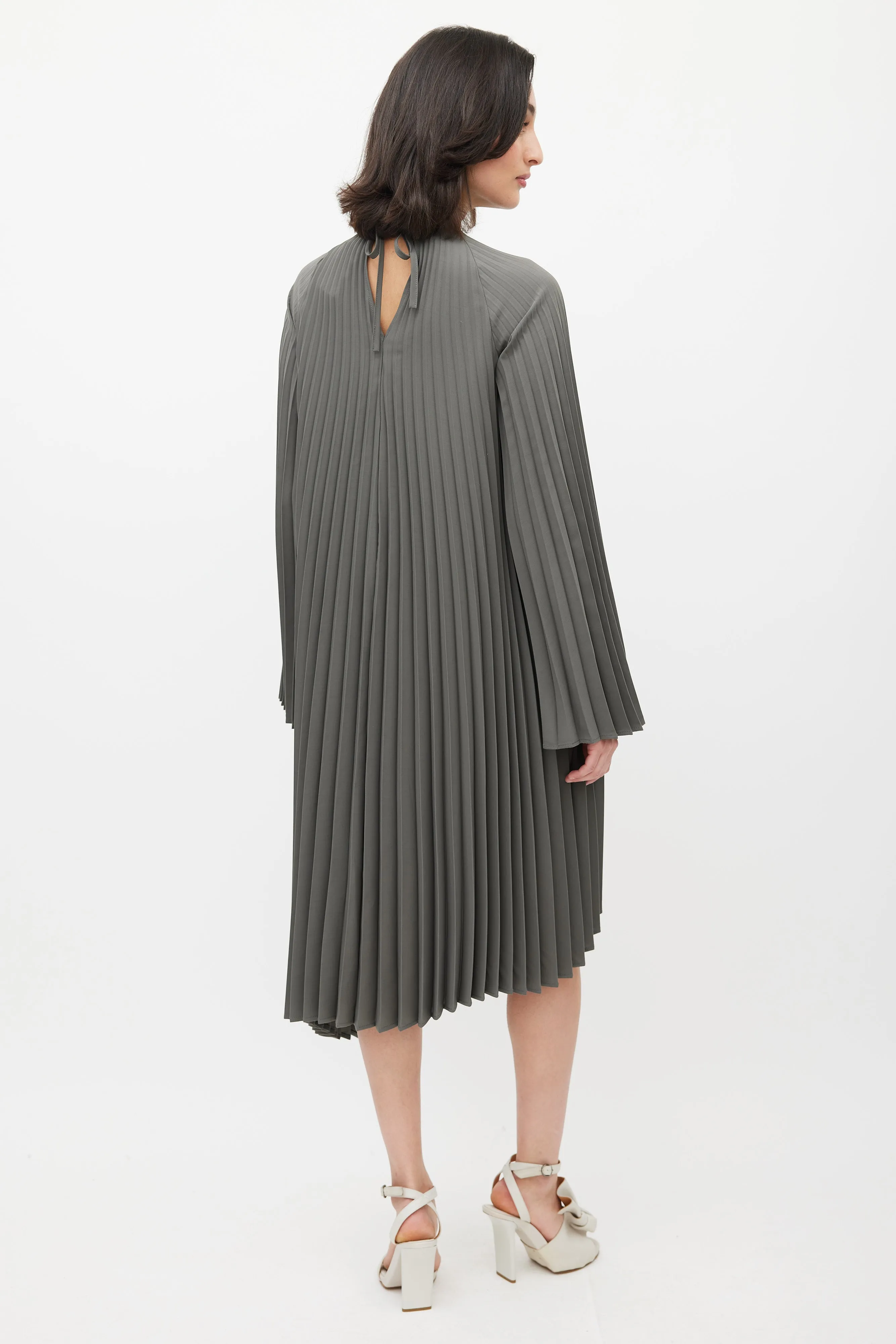 Grey Filla Pleated Dress
