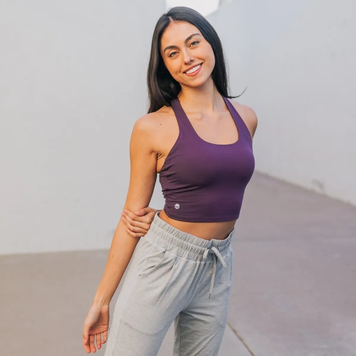 Harmony Crop Top - Eggplant