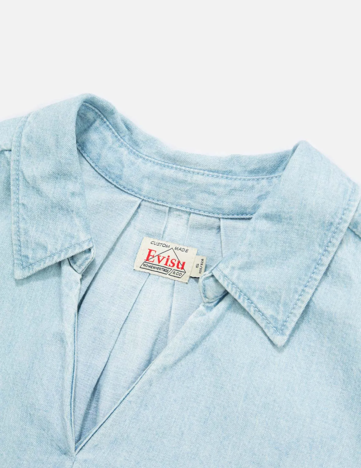 Logo Print Loose-fit Denim Blouse
