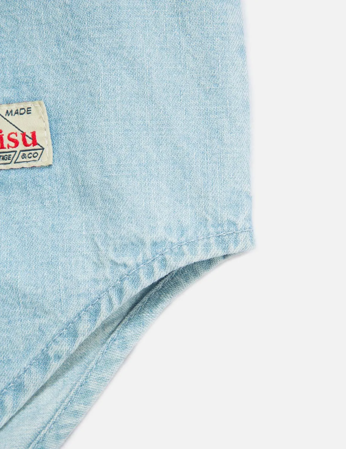 Logo Print Loose-fit Denim Blouse