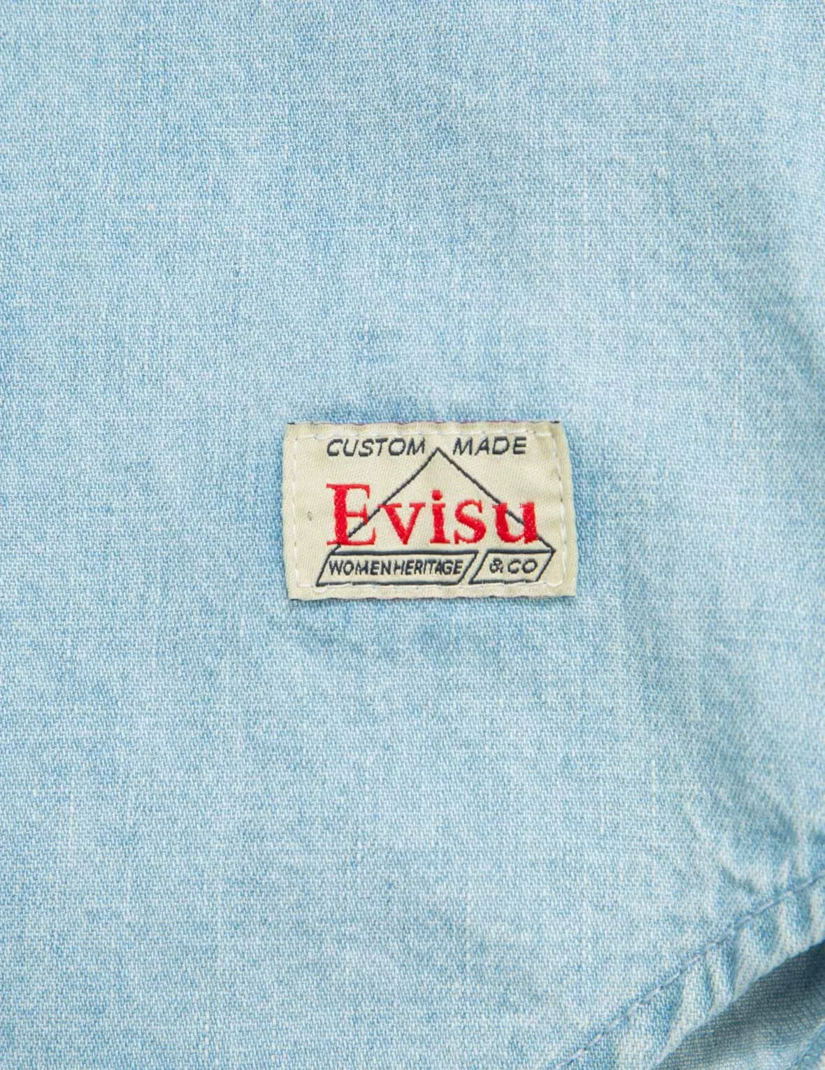 Logo Print Loose-fit Denim Blouse