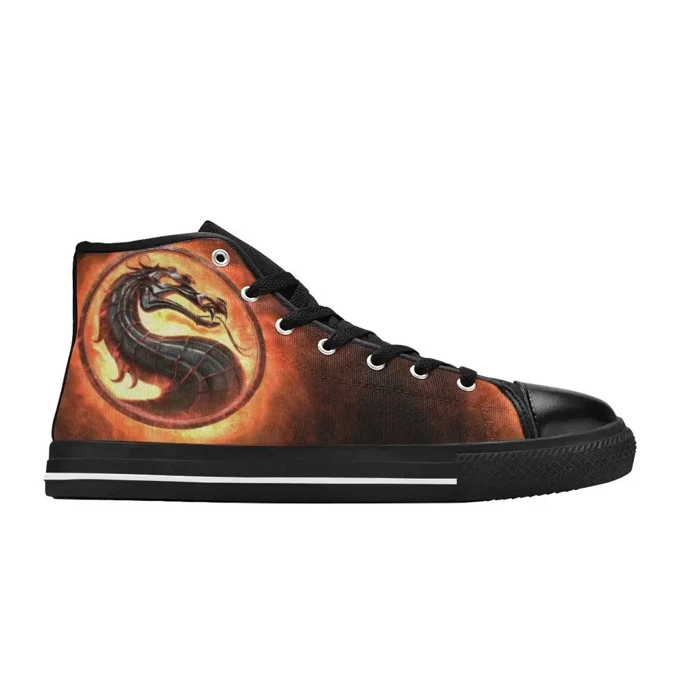 Mortal Kombat Scorpion Sub Zero Shoes High Top Sneakers for Kids and Adults