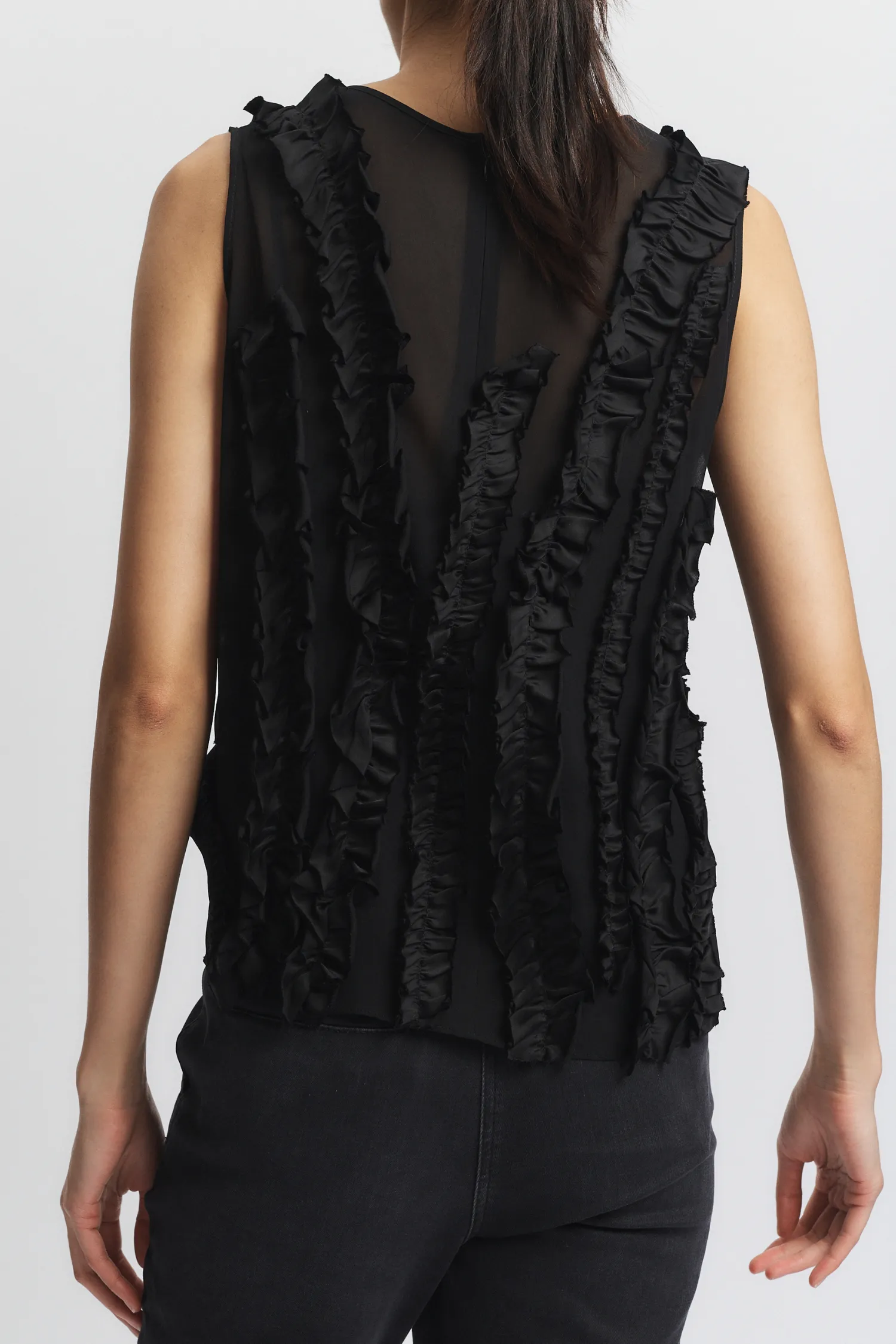 Naomi Sleeveless Blouse, Black
