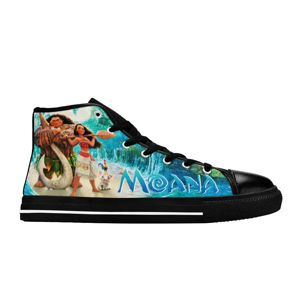 Princess Moana Waialiki Maui Shoes High Top Sneakers for Kids and Adults