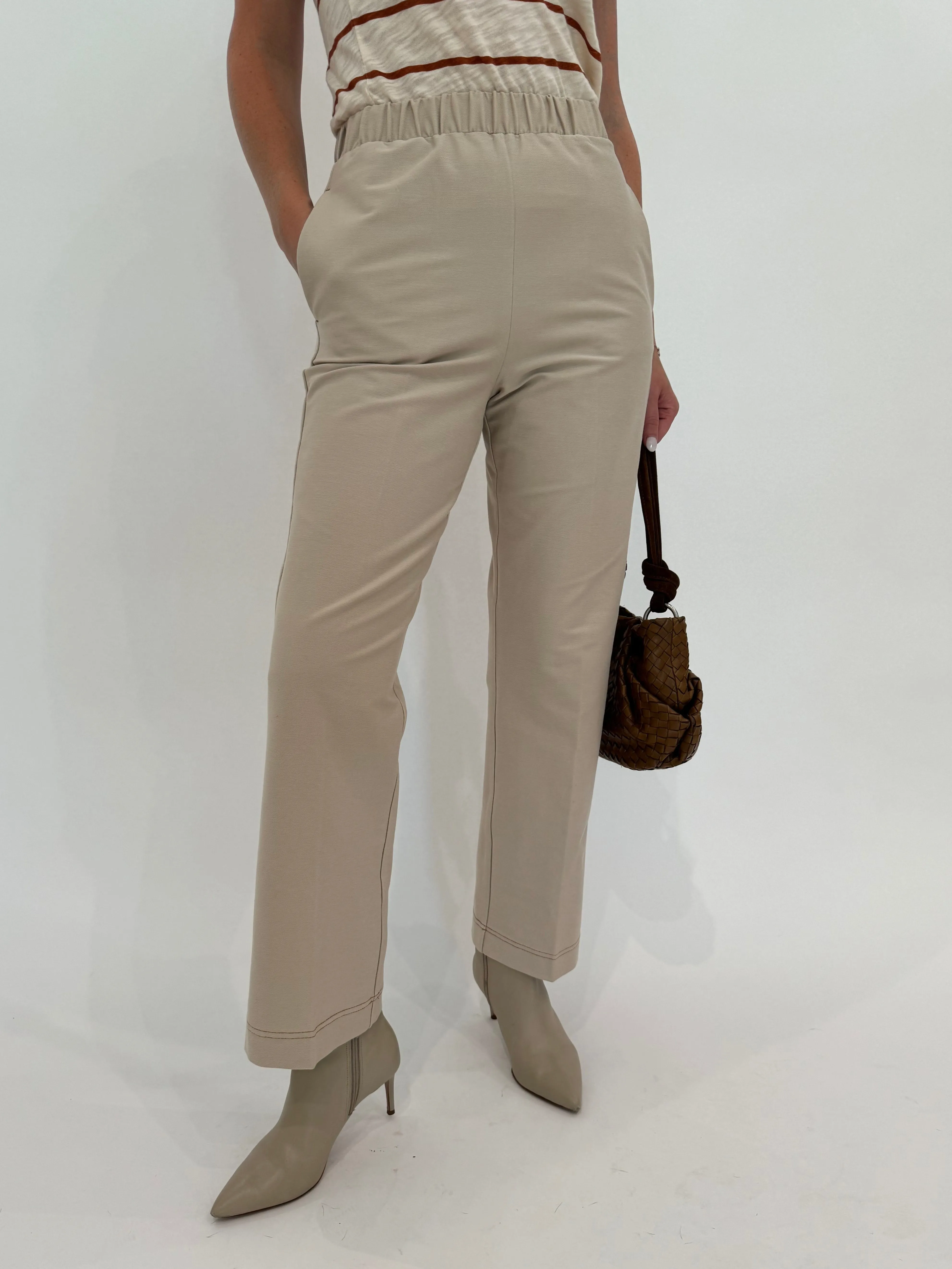 Quiete Denim-Effect Jersey Trousers
