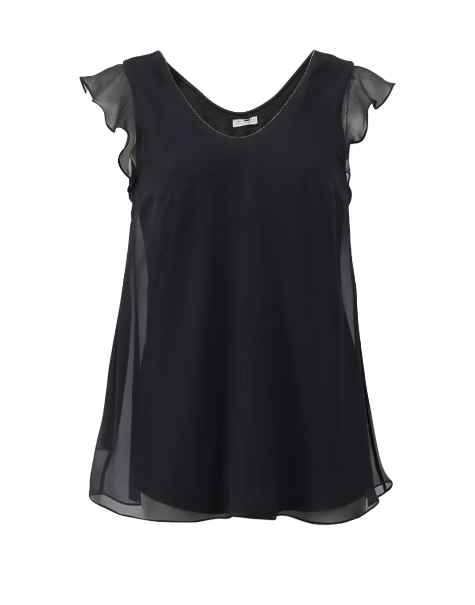 Ruffle Overlay T-Shirt