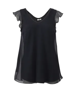 Ruffle Overlay T-Shirt