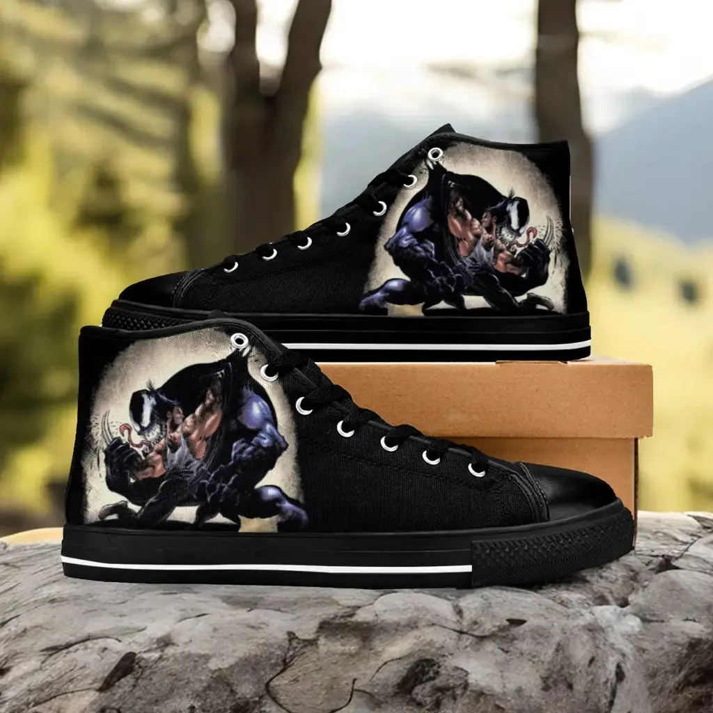 Spider Man Venom VS Wolverine Shoes High Top Sneakers for Kids and Adults