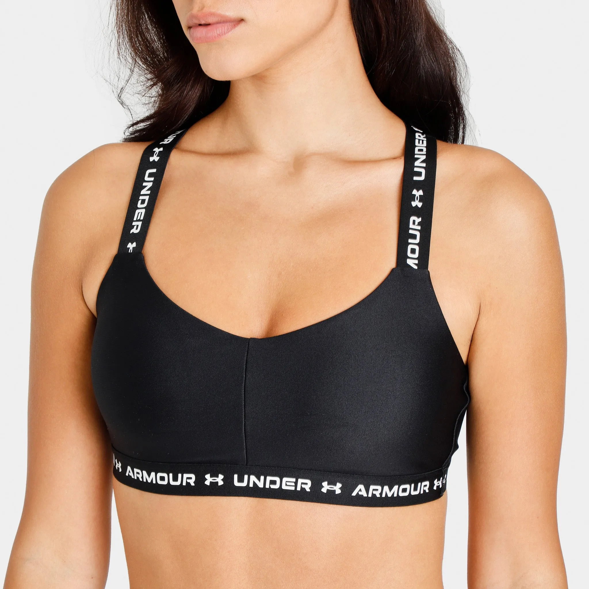 Under Armour Women’s UA Crossback Low Sports Bra Black / White